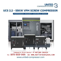 Kompresor Angin Sekrup UCS UNITED 5.5 KW 7.5 KW (7.5 HP 10 HP) - VPM Permanent Magnet