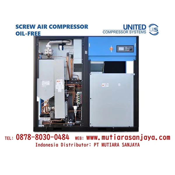 Screw Air Compressor Oil-Free UCS UNITED 55 KW - 240 KW (75HP - 320HP) - Fixed Speed