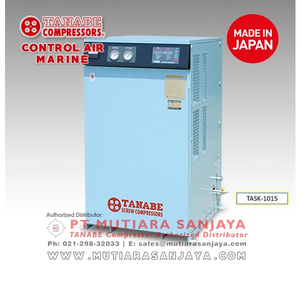 Compressor For Air Control & General Service Usage up to 1020 m³/hr ~ 110 kW. Model: Tanabe TASK series