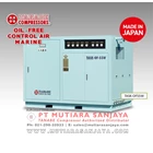 Oil Free Kompresor Kapal untuk Kontrol Udara (Screw) sampai 1038 m³/hr ~ 110 kW. Model: Tanabe TASK-OF series 1