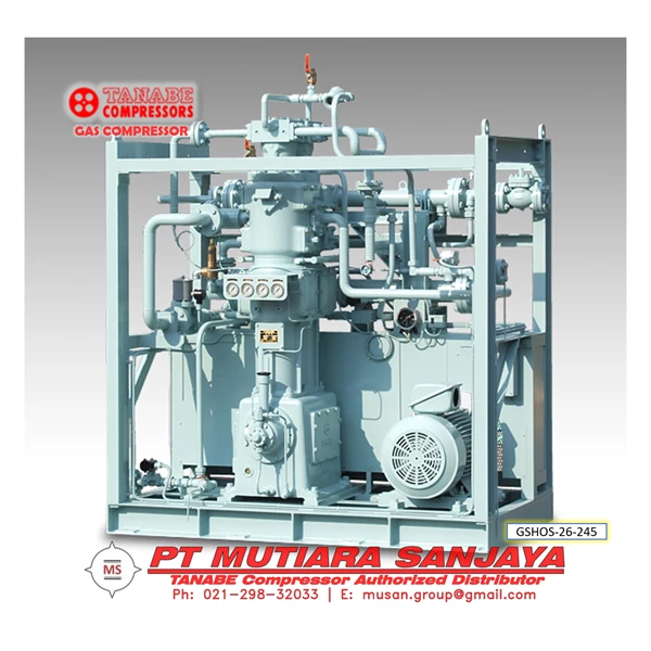 TANABE Oil Free Booster Gas Compressor  Pressure up to 196 Bar. Model: GOS GHOS TW Series