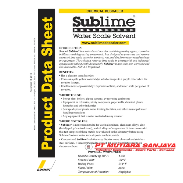 SUMMIT Sublime® Descaler Cleaner