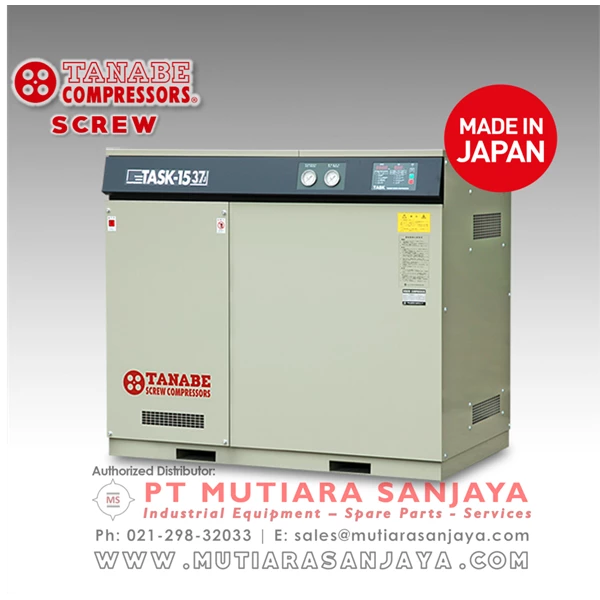 Screw Air Compressor 5.5 ~ 110 kW. Model: TANABE TASK. Made in Japan