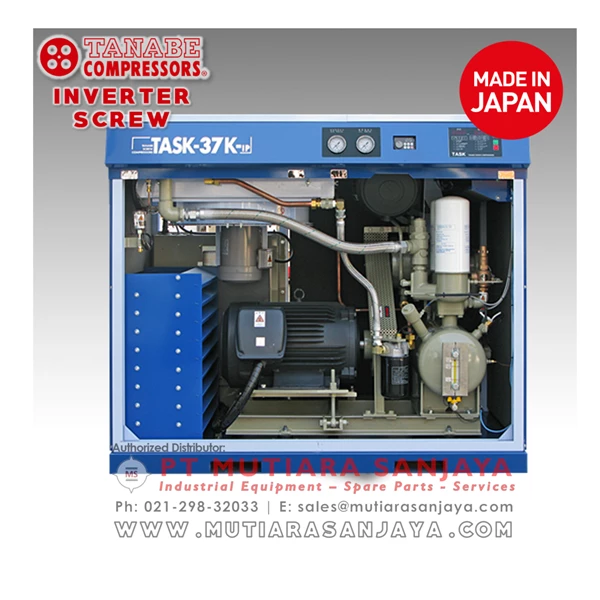Kompresor Angin Screw Inverter - TANABE TASK. Made in Japan