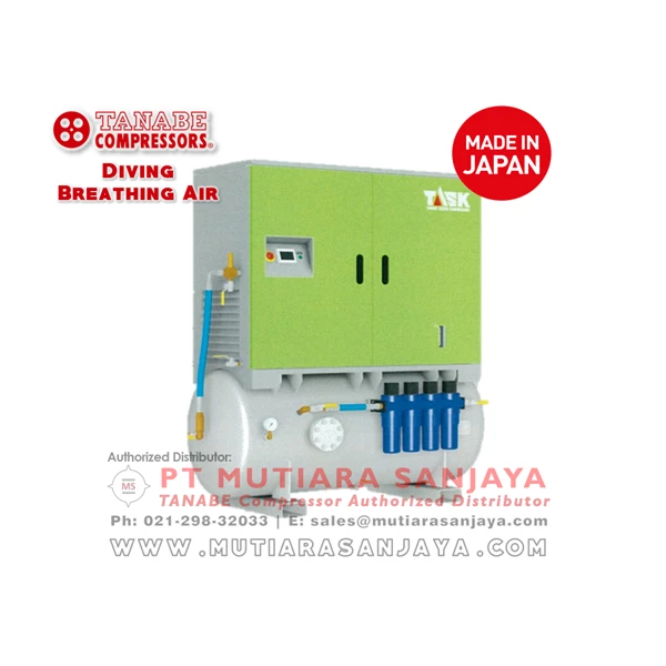 Diving Compressor For Breathing Air (ABS Approved). TANABE SAR-22. Made in Japan