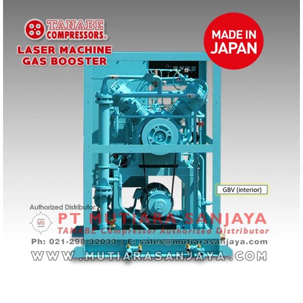 Laser Machine Assist Gas Booster Compressor. Tanabe GB Series. Made in Japan